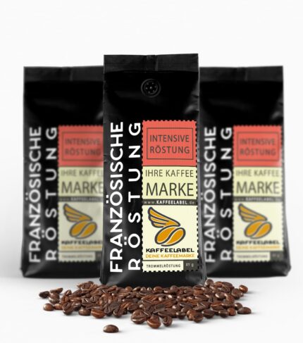 Intensiv und aromatisch frisch gerösteter Kaffee in französischer Röstung