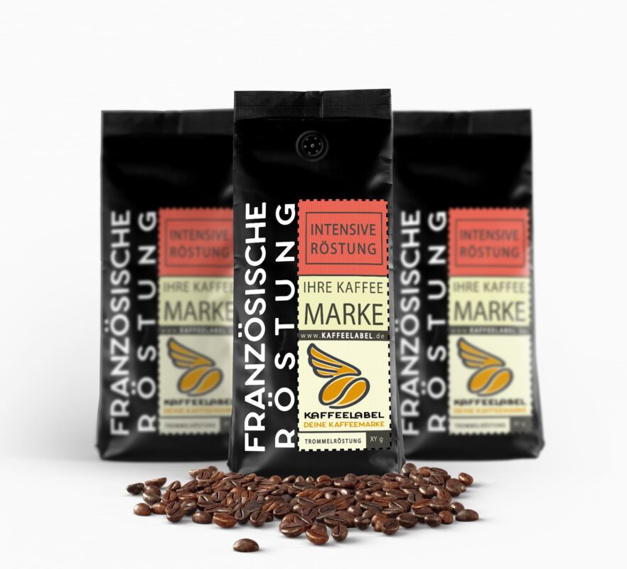 Intensiv und aromatisch frisch gerösteter Kaffee in französischer Röstung