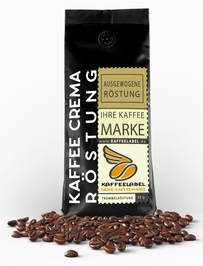 Kaffee Crema Röstung mit goldener Crema, frisch geröstet in unserer Kaffeerösterei